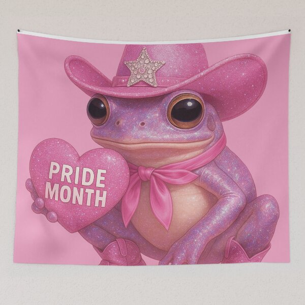 Item preview, pink glitter frog, pride month designed and sold by Mauswohn.