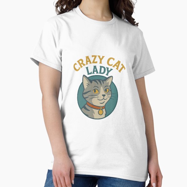 Item preview, Crazy Cat Lady – Vintage Retro Cat Lover Design designed and sold by DJCApparel.
