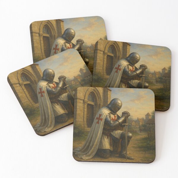 Item preview, Templar Knight Praying designed and sold by historyandmore.