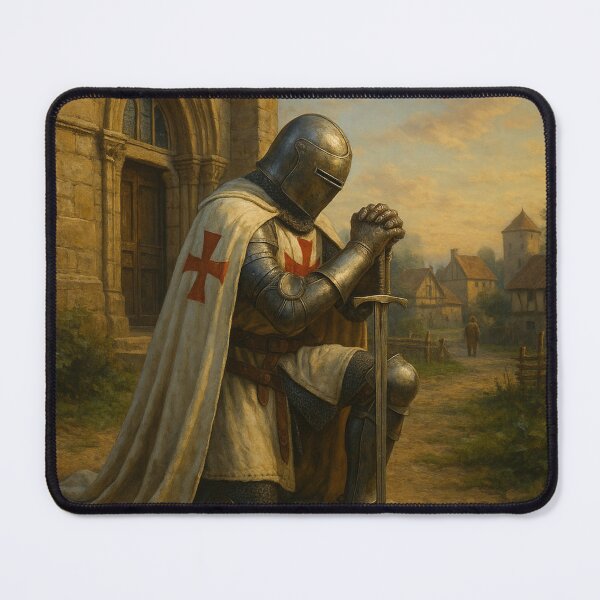Item preview, Templar Knight Praying designed and sold by historyandmore.