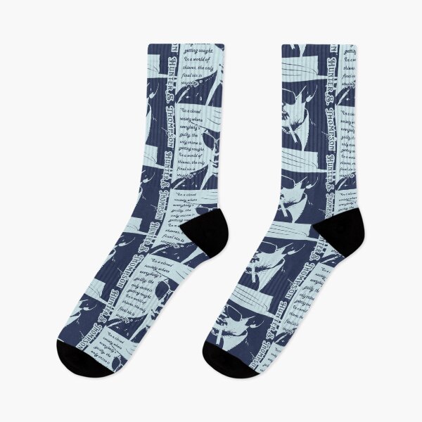 Item preview, Hunter S. Thompson quote: In a closed society where everybody’s guilty, the only crime is getting caught. In a world of thieves, the only final sin is stupidity. designed and sold by artbleed.