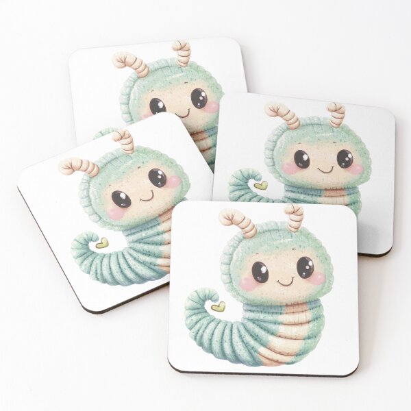 Item preview, Cute Pastel Worry Worm Cartoon Illustration designed and sold by KallyDe.
