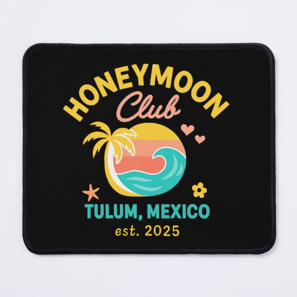 Item preview, Honeymoon Club Tulum Mexico est. 2025 – Retro Tropical Beach Design for Newlyweds, Boho Travelers & Romantic Getaways designed and sold by Memorph.