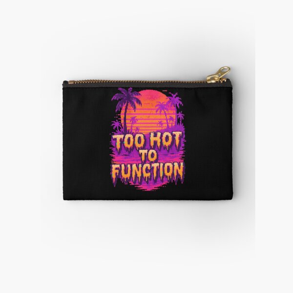 Item preview, Too Hot To Function – Vaporwave Sunset Heat Tee designed and sold by Laugh & Rewind .