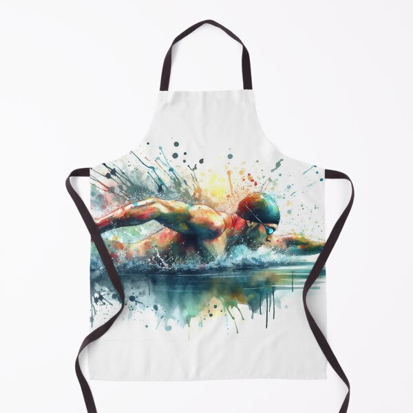 Item preview, Watercolor swimmer with splashes designed and sold by paulrommer.
