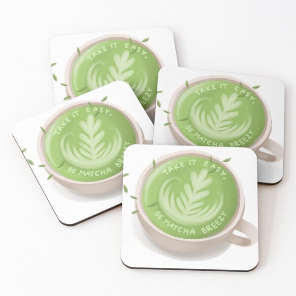 Item preview, Matcha Breezy – Cute Matcha Latte Pun Design with Quote “Take It Easy” for Tea Lovers & Chill Vibes designed and sold by Tattyarts.