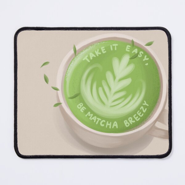 Item preview, Matcha Breezy – Cute Matcha Latte Pun Design with Quote “Take It Easy” for Tea Lovers & Chill Vibes designed and sold by Tattyarts.