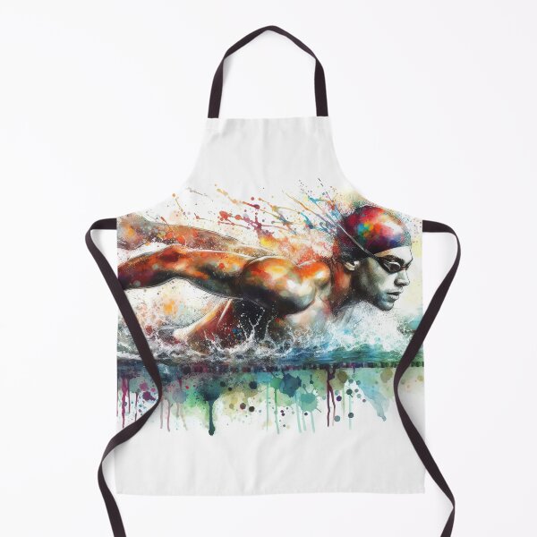 Item preview, Watercolor swimmer with splashes designed and sold by paulrommer.