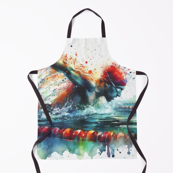 Item preview, Watercolor swimmer with splashes designed and sold by paulrommer.