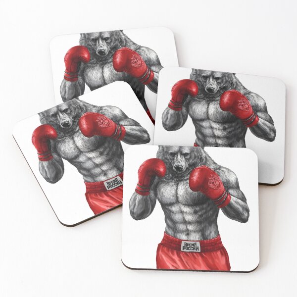 Item preview, Boxing Bear - Bear Goat Black and White Bear Sport Motivation designed and sold by The-Diamond-Art.