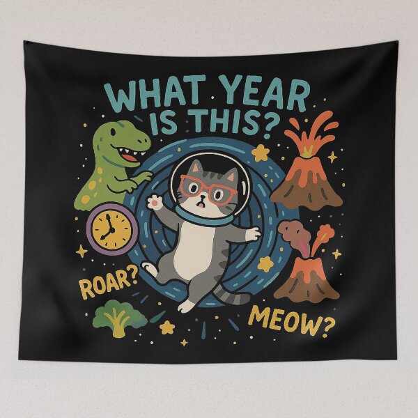 Item preview, Cosmic Cat's Time Travel Confusion designed and sold by zzz888.