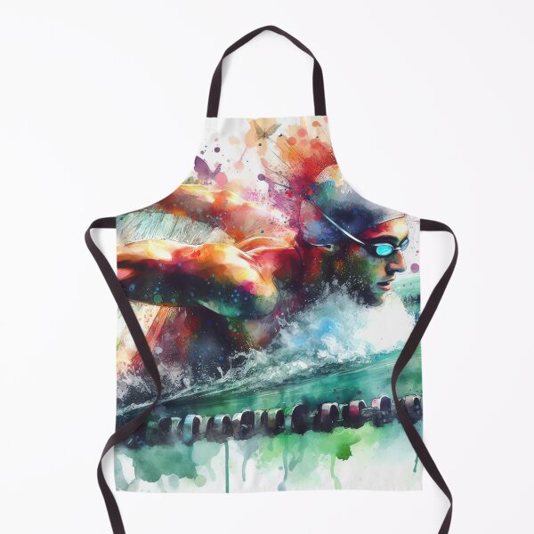 Item preview, Watercolor swimmer with splashes designed and sold by paulrommer.