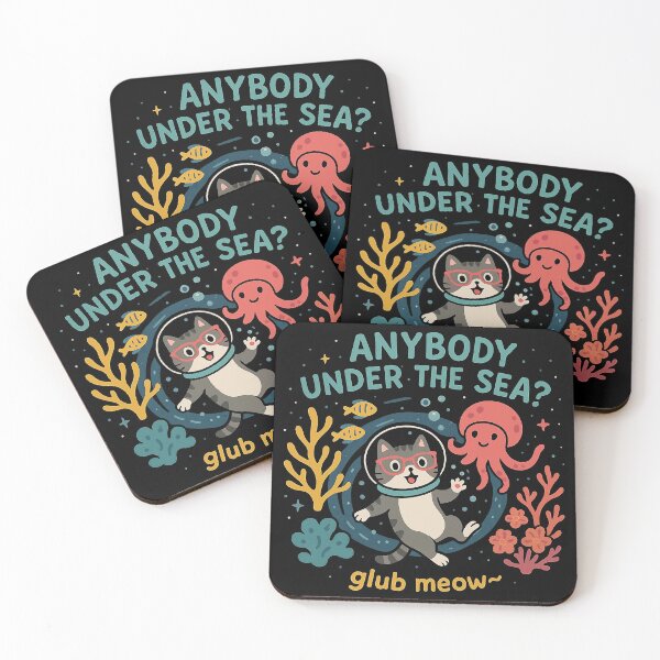 Item preview, Curious Space Cat Explores Under the Sea designed and sold by zzz888.