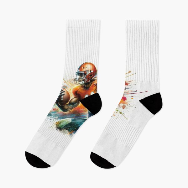 Item preview, American football player in watercolor with splashes designed and sold by paulrommer.