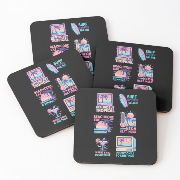 Item preview, Retro Beachcore vol. 2 – Glitchwave Summer Sticker Pack designed and sold by Laugh & Rewind .