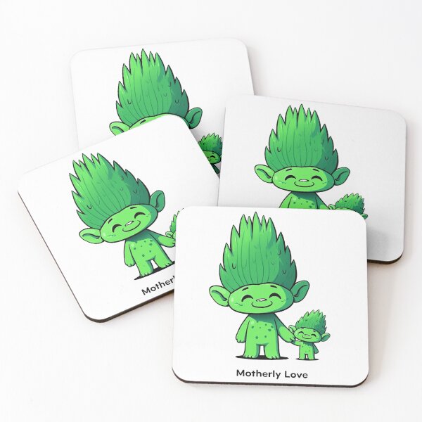 Item preview,  Motherly Love cute Troll monster mother and baby design designed and sold by Vintage Designs +.