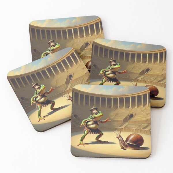 Item preview, Frog and snail Gladiators designed and sold by Vintage Designs +.