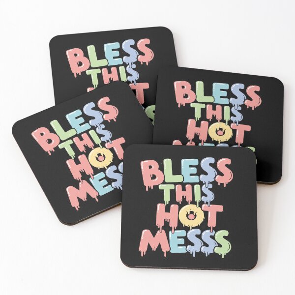 Item preview, Bless This Hot Mess – Sarcastic Chaos Quote | By EgyApe designed and sold by egyape ⭐⭐⭐⭐⭐.