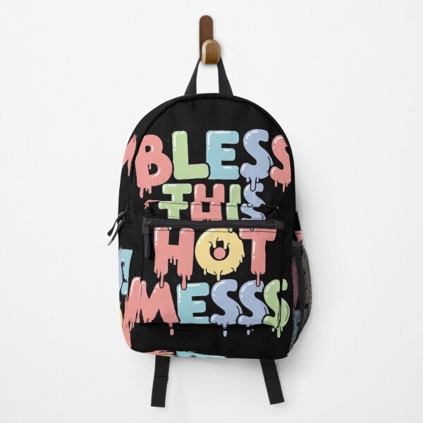 Item preview, Bless This Hot Mess – Sarcastic Chaos Quote | By EgyApe designed and sold by egyape ⭐⭐⭐⭐⭐.
