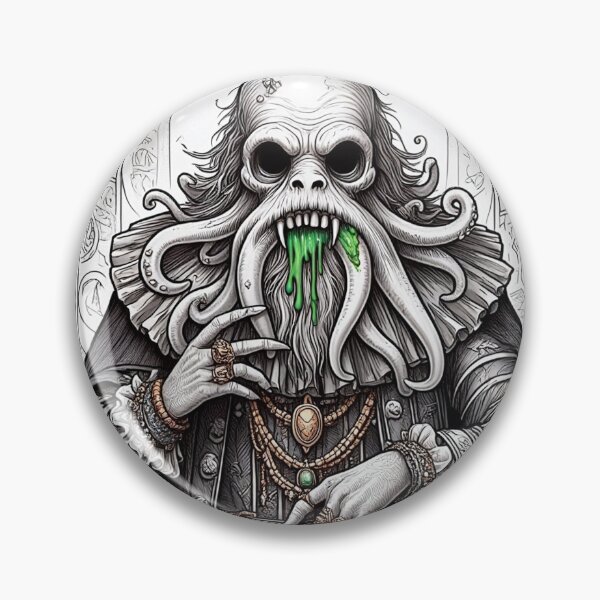 Item preview, Grimling Lord of dread Eldritch Cthulhu of Darkmere staring at you with his eyes of the void designed and sold by Vintage Designs +.