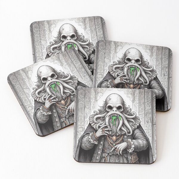 Item preview, Grimling Lord of dread Eldritch Cthulhu of Darkmere staring at you with his eyes of the void designed and sold by Vintage Designs +.