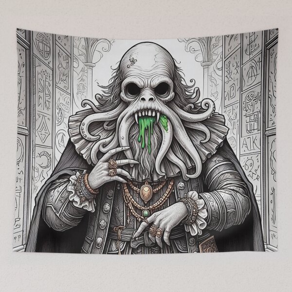 Item preview, Grimling Lord of dread Eldritch Cthulhu of Darkmere staring at you with his eyes of the void designed and sold by Vintage Designs +.
