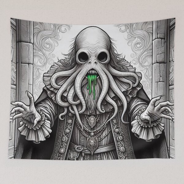 Item preview, Grimling Lord of dread Eldritch Cthulhu of Darkmere staring at you with his eyes of the void designed and sold by Vintage Designs +.