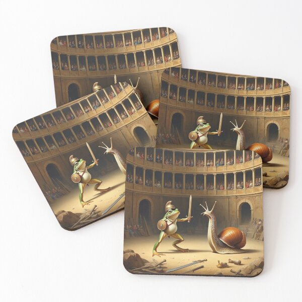 Item preview,  Frog and snail Gladiators designed and sold by Vintage Designs +.
