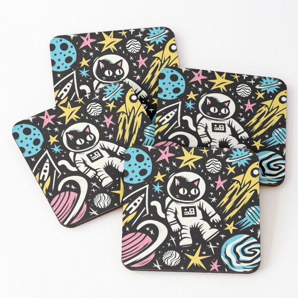 Item preview, Floating Astronaut Cat in Space designed and sold by zzz888.