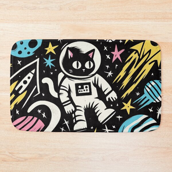Item preview, Floating Astronaut Cat in Space designed and sold by zzz888.