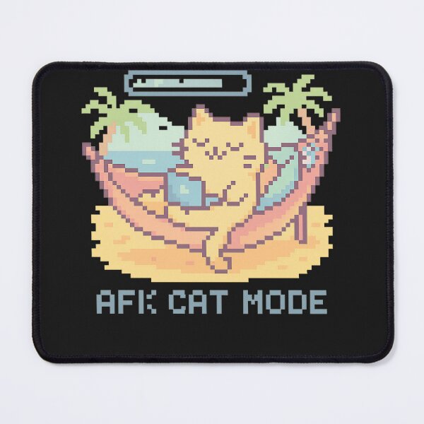 Item preview, AFK Cat Mode – Chill Pixel Hammock Tee designed and sold by Laugh & Rewind .