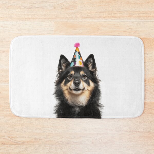 Item preview, Cute Finnish Lapphund dog with Party Hat Birthday Celebration designed and sold by LazyOwlStore.