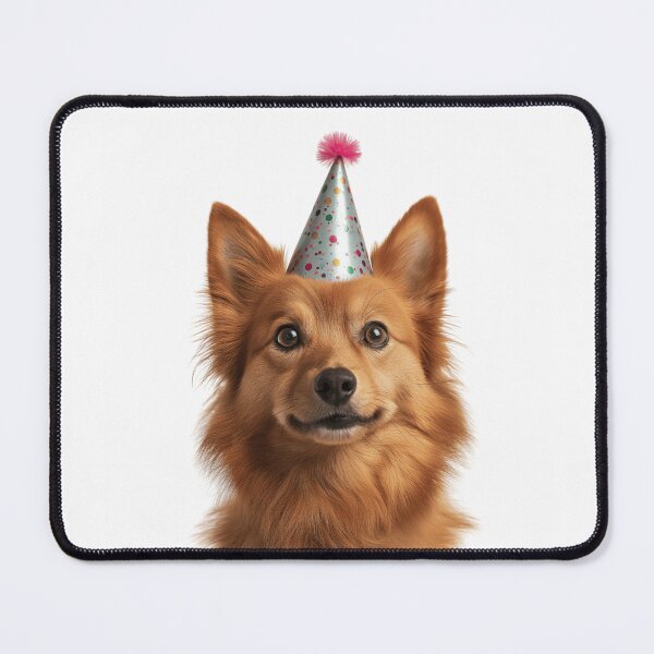 Item preview, Cute Finnish Spitz dog with Party Hat Birthday Celebration designed and sold by LazyOwlStore.