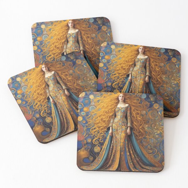 Item preview, The Woman with the golden hair beautiful artwork after Gustav Klimt designed and sold by Vintage Designs +.