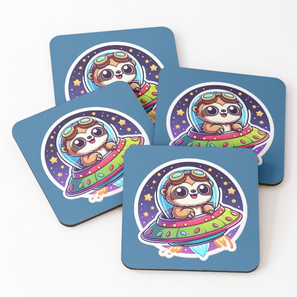 Item preview, UFO Cute Sloth designed and sold by ArtistEmbrace.