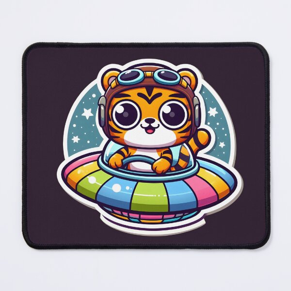Item preview, UFO Cute Tiger designed and sold by ArtistEmbrace.