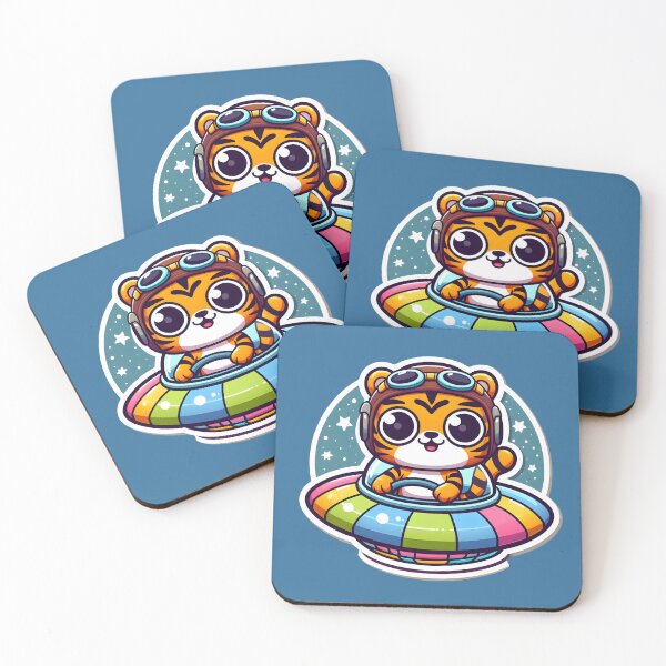 Item preview, UFO Cute Tiger designed and sold by ArtistEmbrace.