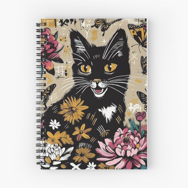Item preview, Expressive Floral Black Cat designed and sold by zzz888.