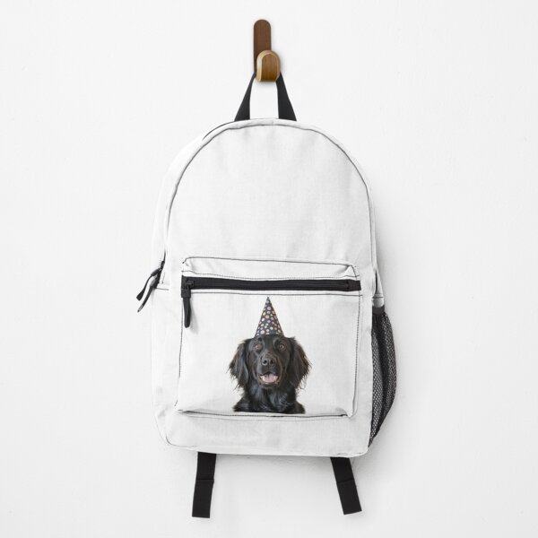 Item preview, Cute Flat-Coated Retriever dog with Party Hat Birthday Celebration designed and sold by LazyOwlStore.