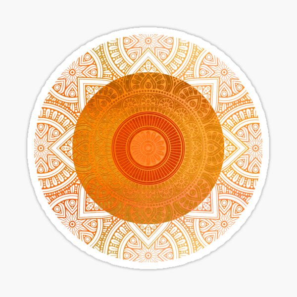 "Sabana Naranja-Oro Mandala" Pegatina