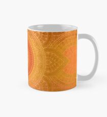 Taza clásica "Sabana Naranja-Oro Mandala"