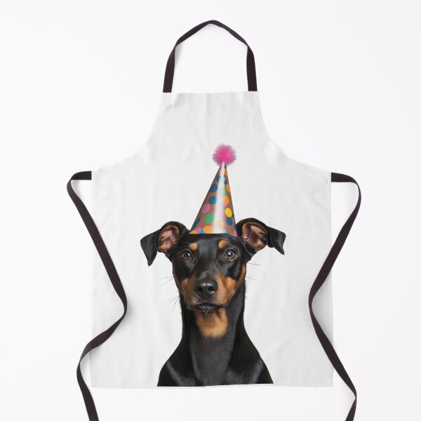 Item preview, Cute German Pinscher dog with Party Hat Birthday Celebration designed and sold by LazyOwlStore.