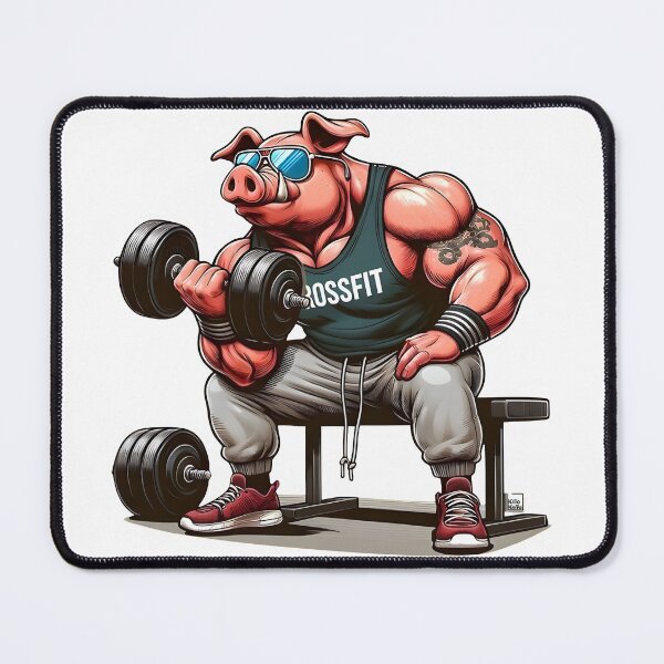 Item preview, Cool Big Pig Muscle CrossFit  designed and sold by The-Diamond-Art.