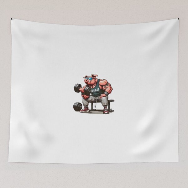 Item preview, Cool Big Pig Muscle CrossFit  designed and sold by The-Diamond-Art.