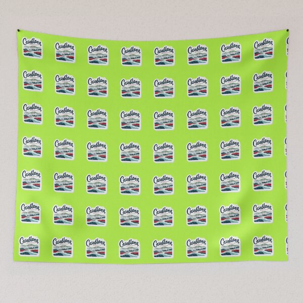 Item preview, Casablanca Morocco Minimalist Watercolor Cityscape Sticker,  designed and sold by PaintMeWorld.