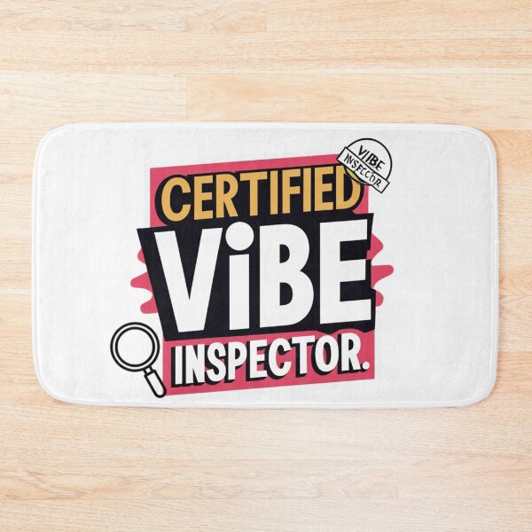 Item preview, Certified Vibe Inspector | Funny Minimalist Badge Design designed and sold by Irene Catchmind.