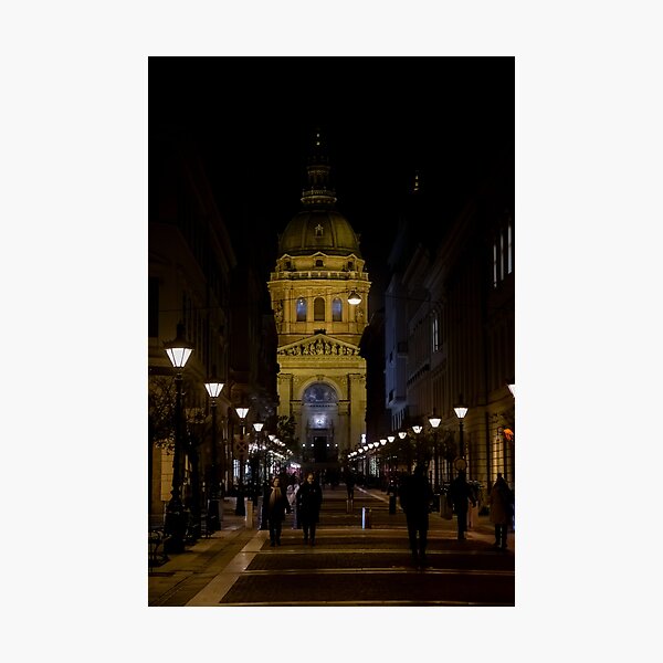 Aperçu de l'œuvre Basilique Saint-Étienne la nuit créée et vendue par Leo Eady Photography.