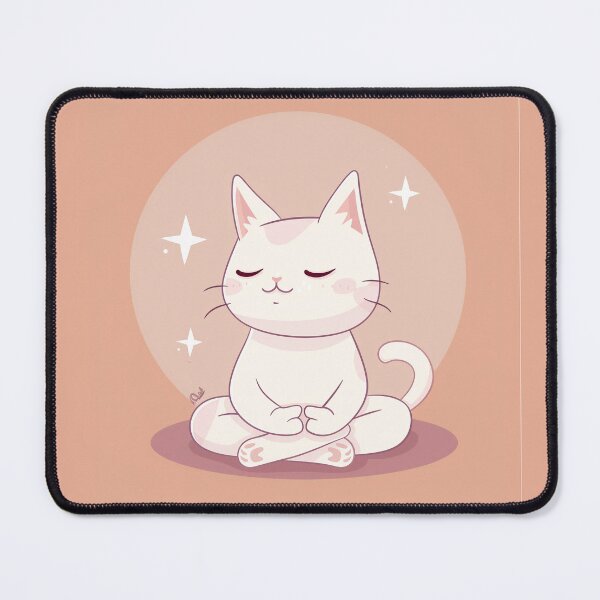 Item preview, Cute Meditating Cat on Mat designed and sold by Line-Creations.