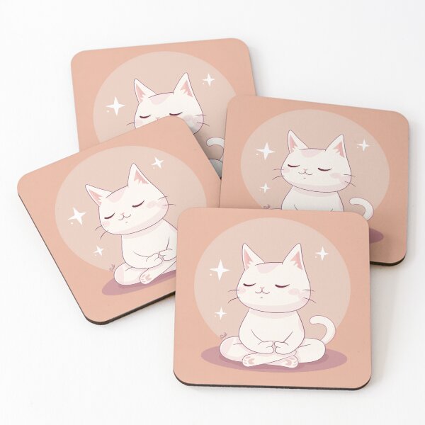 Item preview, Cute Meditating Cat on Mat designed and sold by Line-Creations.