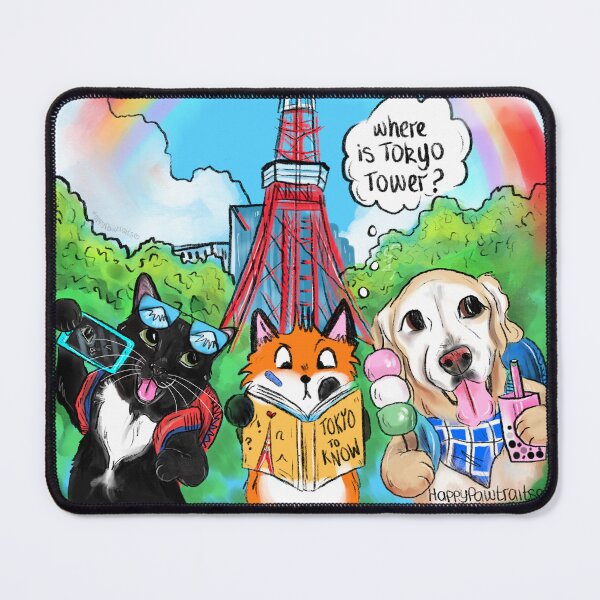 Item preview, Hello Tokyo Tower designed and sold by HappyPawtraits.